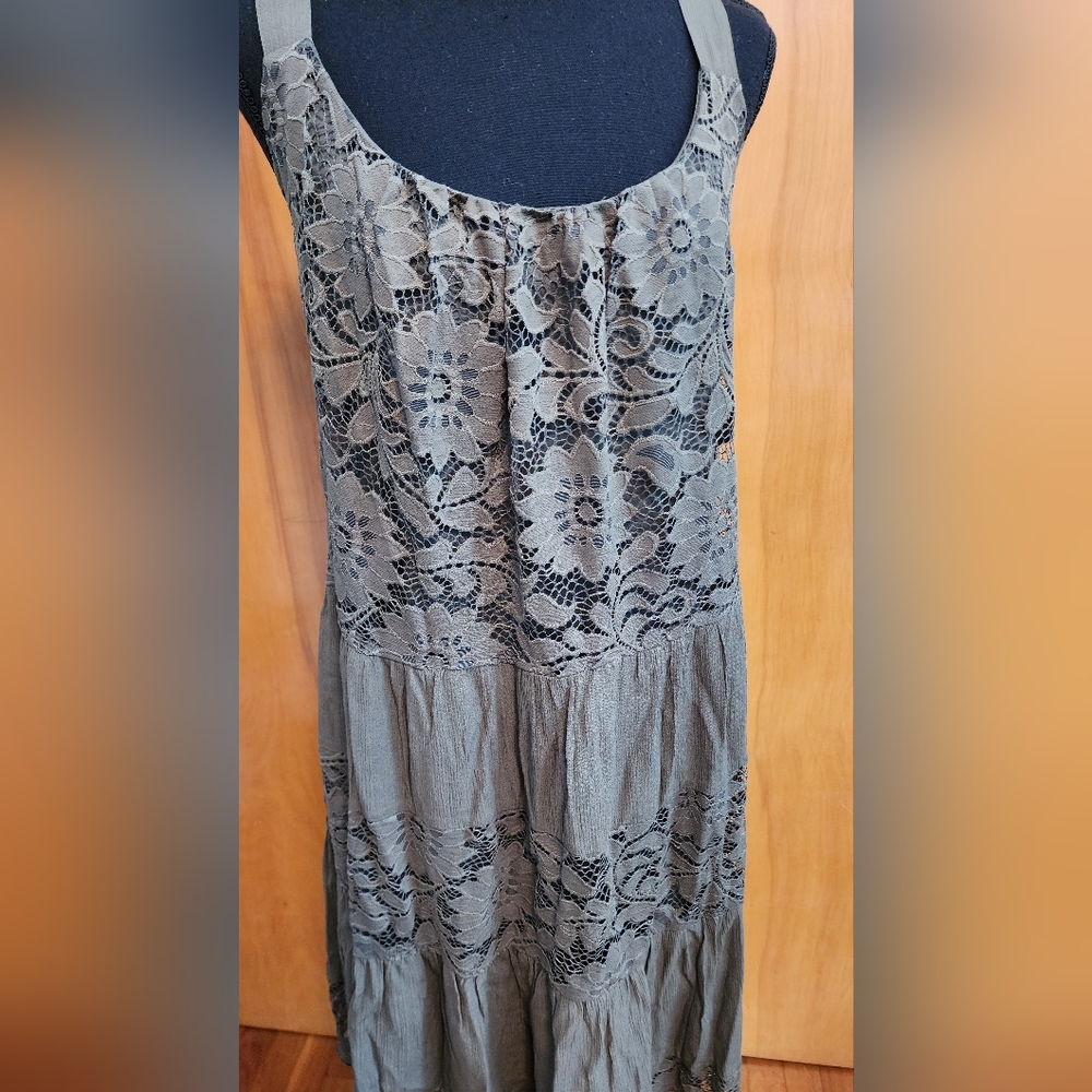 Lane Bryant Plus Size Lace Overlay Sleeveless Dress